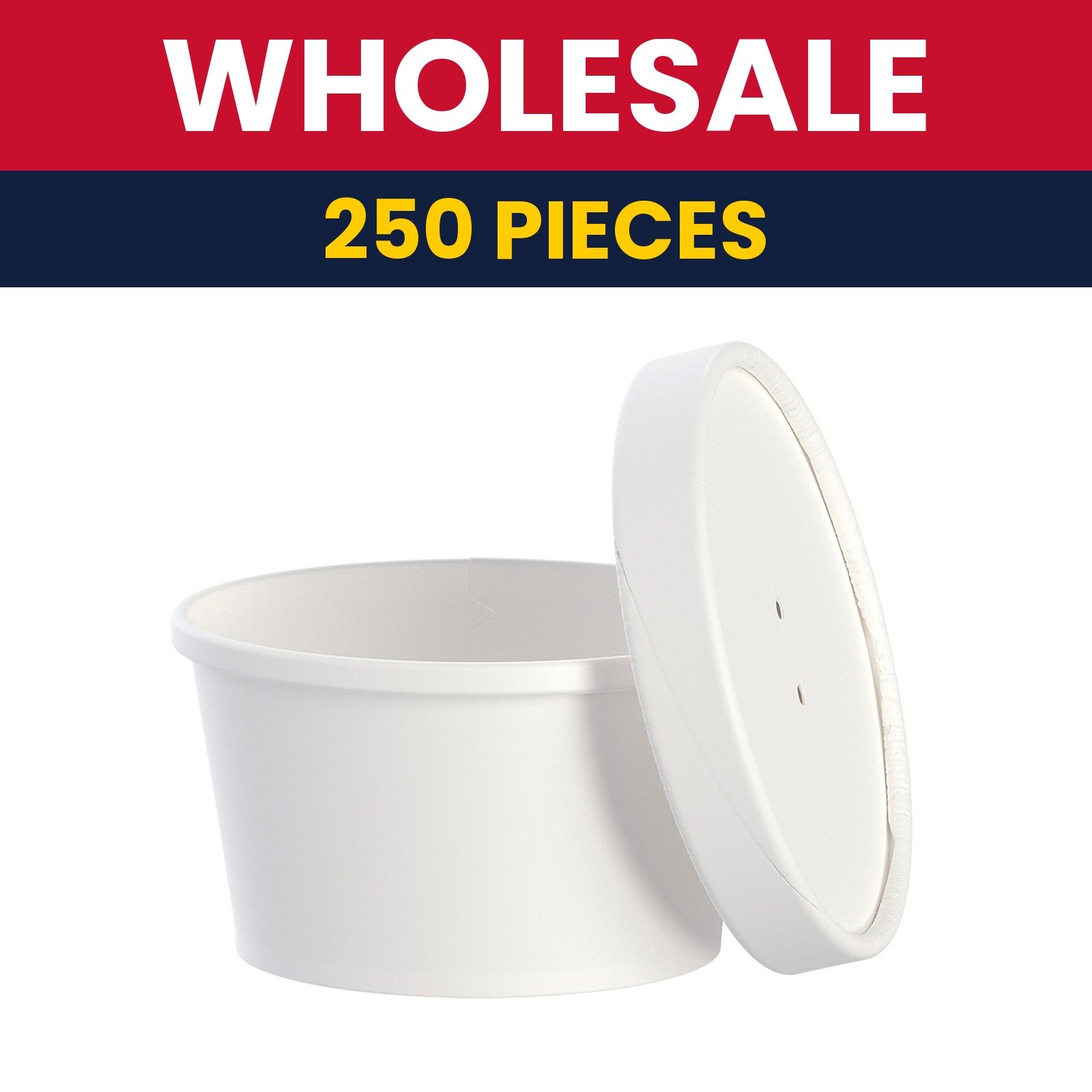 Dart KHSB8A-2050 8 oz Food Container w/ Lid - Paper, White - 250 Count