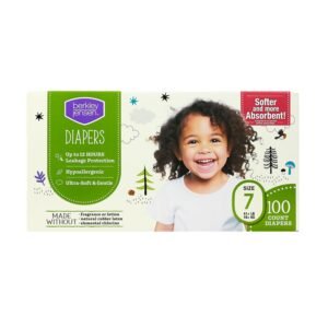 Berkley Jensen Diapers, Size 7, 100 Count, 8.66 lb, White and Green Box, White Diapers