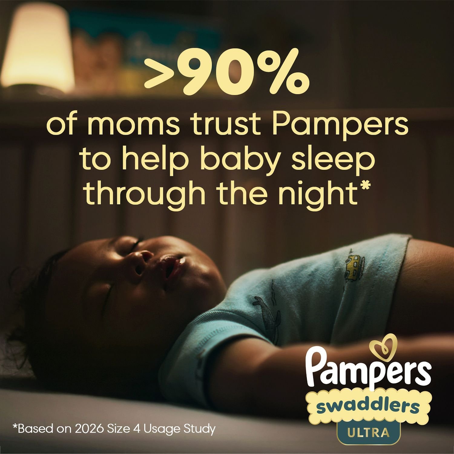 Pampers Swaddlers Ultra Day & Night Diapers, Size 2, 182 Count, 11.76 lb, Teal Box, White Diapers - Image 4