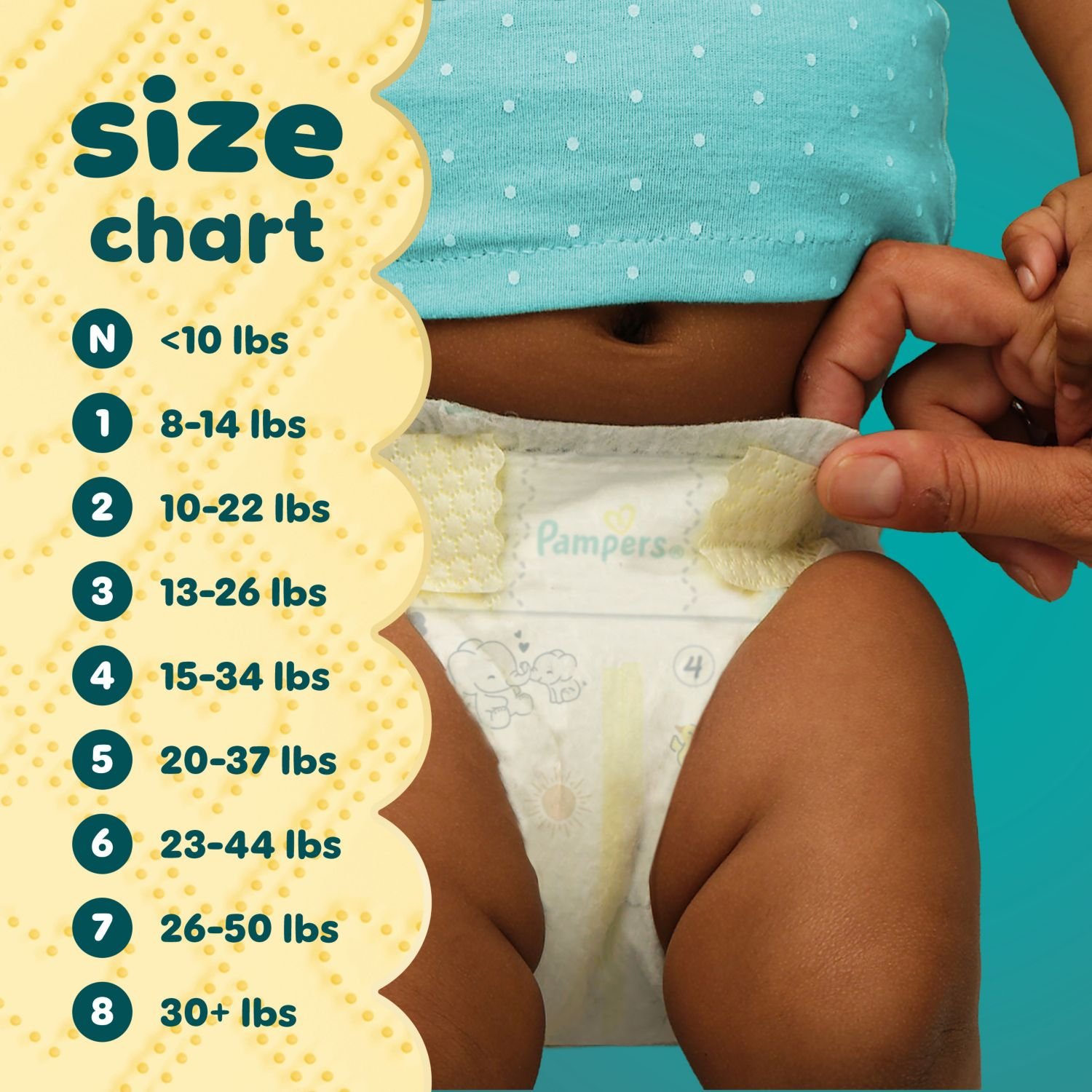 Pampers Swaddlers Ultra Day & Night Diapers, Size 1, 210 Count, 11.57 lb, Teal Box, White Diapers - Image 8