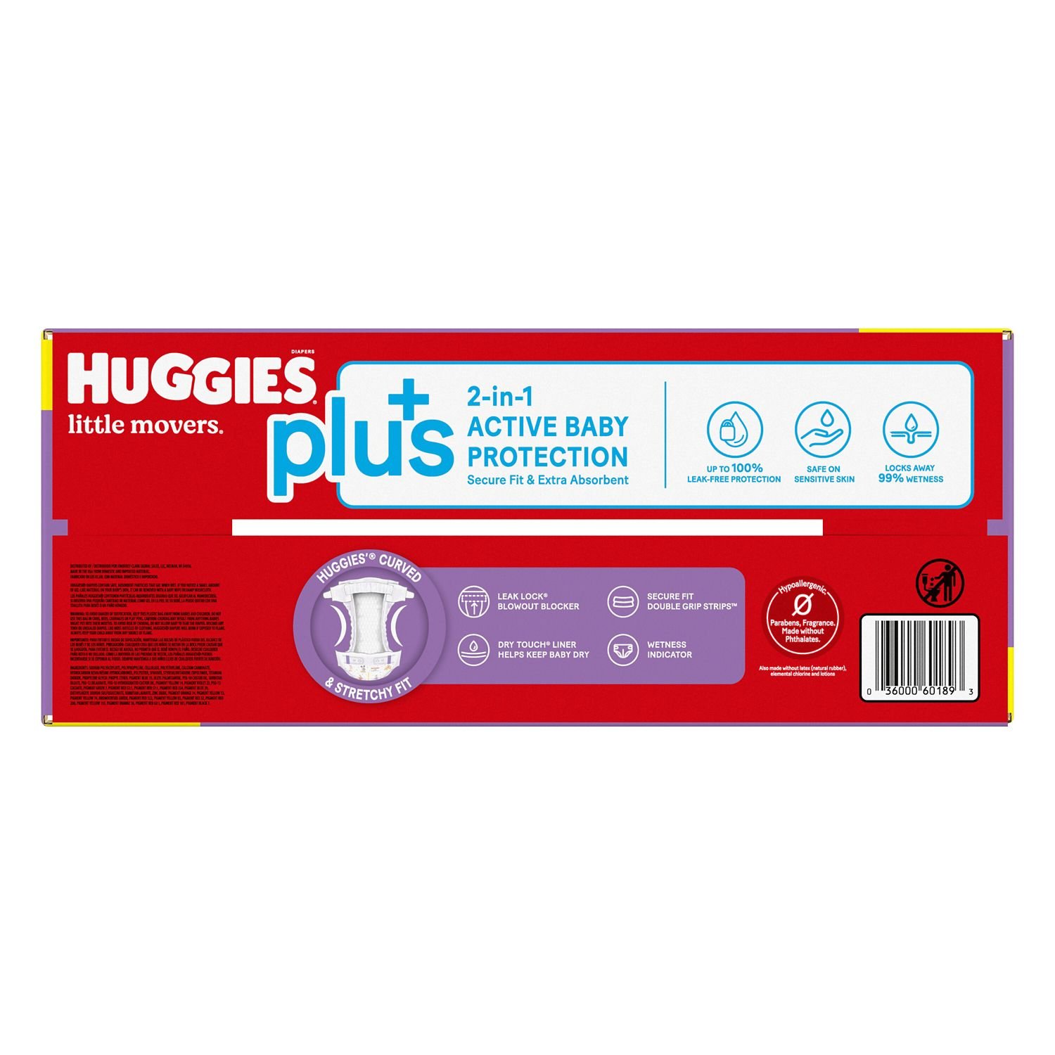 Huggies Little Movers Plus Baby Diapers, Size 7, 104 Count, 11 lb, Red Box, White Diapers - Image 8