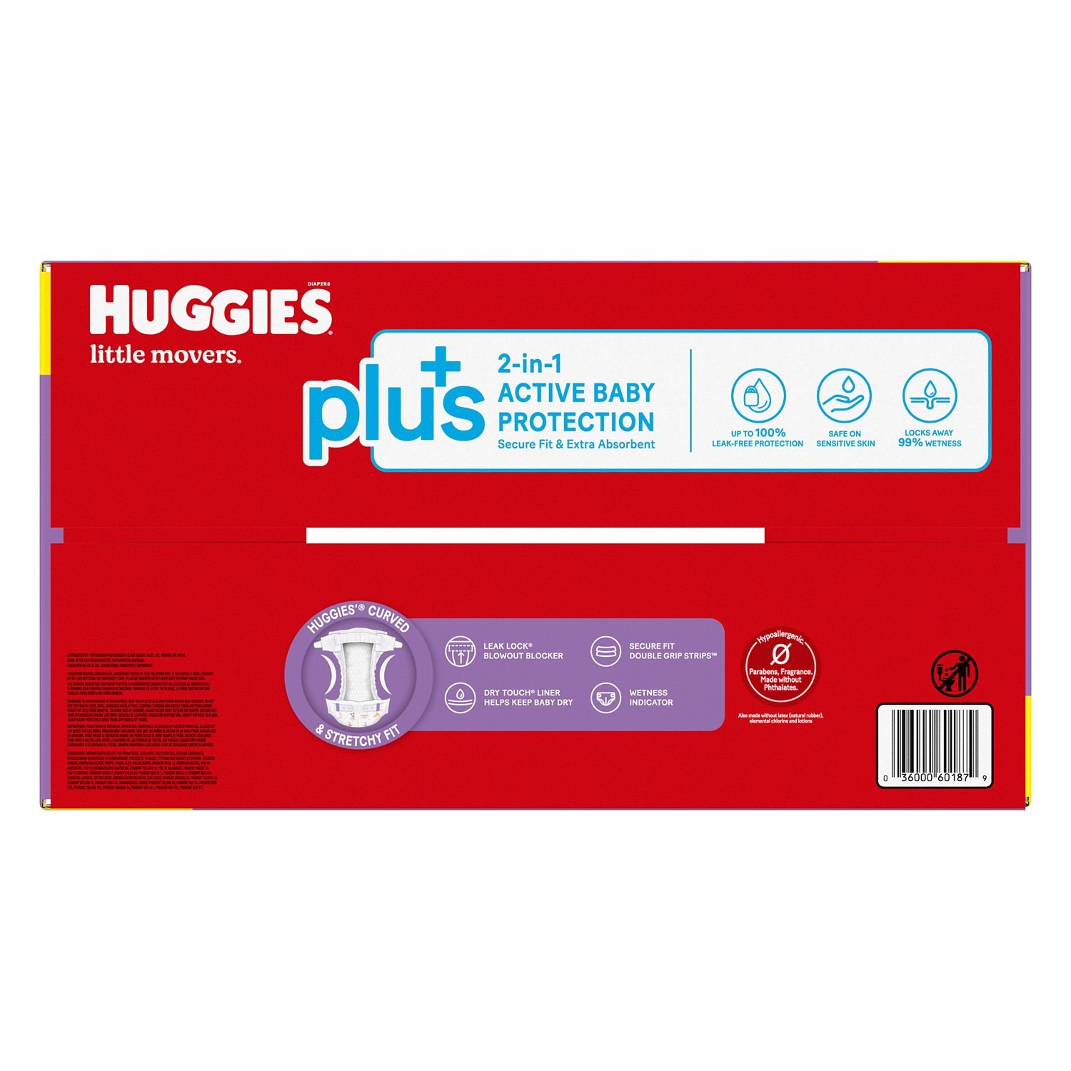 Huggies Little Movers Plus Baby Diapers, Size 5, 156 Count, 15.1 lb, Red Box, White Diapers - Image 5