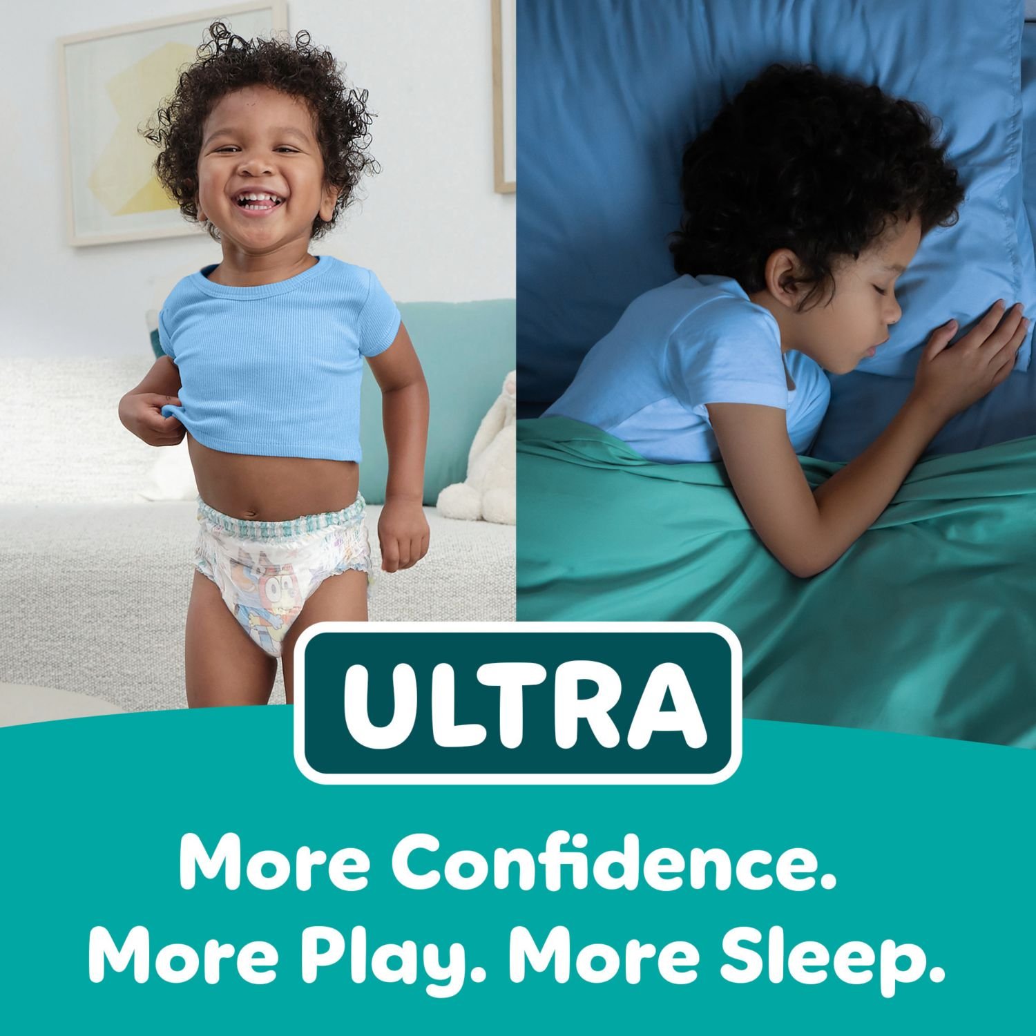 Pampers Easy Ups Ultra Training Pants, Unisex, Size 4T-5T, 105 Count, 8.8 lb, Teal Box, White Training Pants - Image 10