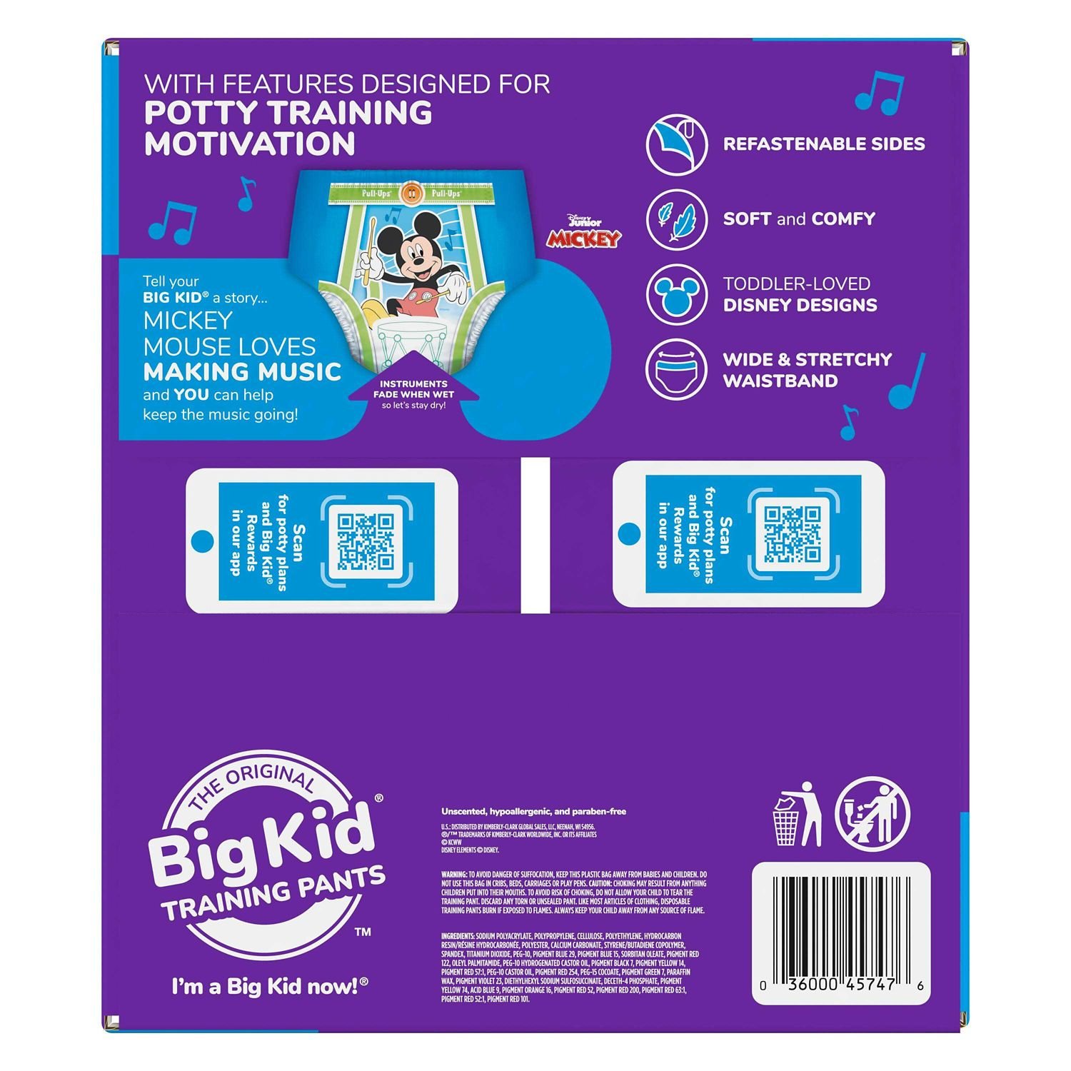 Pull-Ups Boys' Potty Training Pants, Size 4T-5T, 102 Count, 11.11 lb, Blue Box, White Training Pants - Image 8