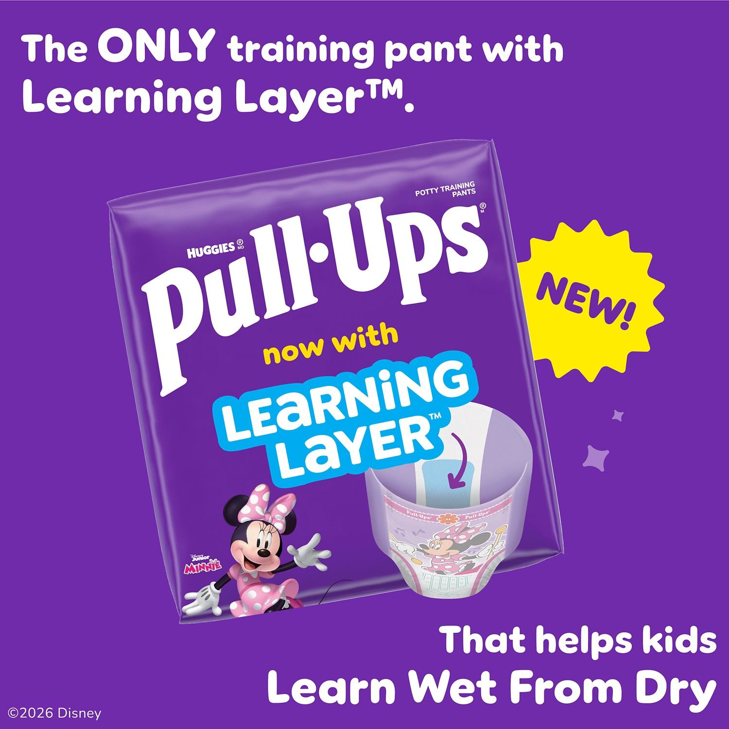 Pull-Ups Girls' Potty Training Pants, Size 3T-4T, 116 Count, 12.71 lb, Pink Box, White Training Pants - Image 2