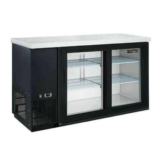 Dukers, Double Sliding Door Back Bar Cooler