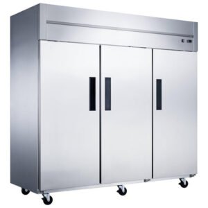 Dukers, Three Door Reach In Freezer, Top Mount Compressor