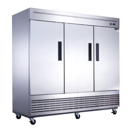 Dukers, Three Door Reach In Refrigerator, Bottom Mount Compressor