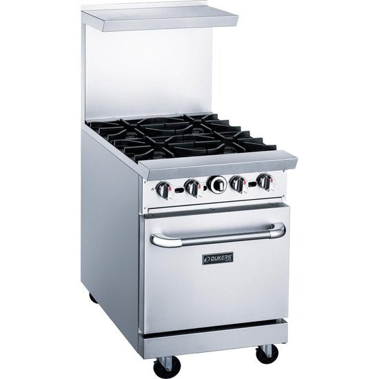 Dukers, 4 Burner Gas Oven Range
