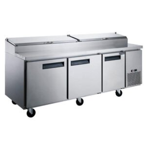 Dukers, Three Door Pizza Prep Station Refrigerator