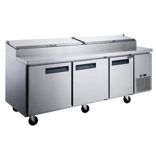 Dukers, Three Door Pizza Prep Station Refrigerator