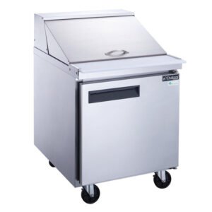 Dukers, Single Door Salad Prep Station Refrigerator, Mega Top