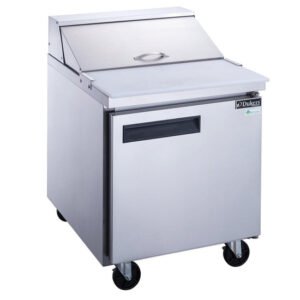 Dukers, Single Door Salad Prep Station Refrigerator, Regular Top