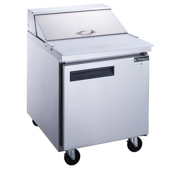 Dukers, Single Door Salad Prep Station Refrigerator, Regular Top