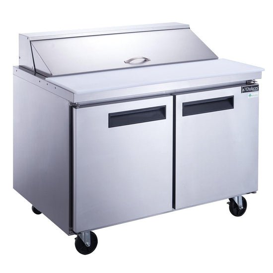 Dukers, Double Door Salad Prep Station Refrigerator, Regular Top